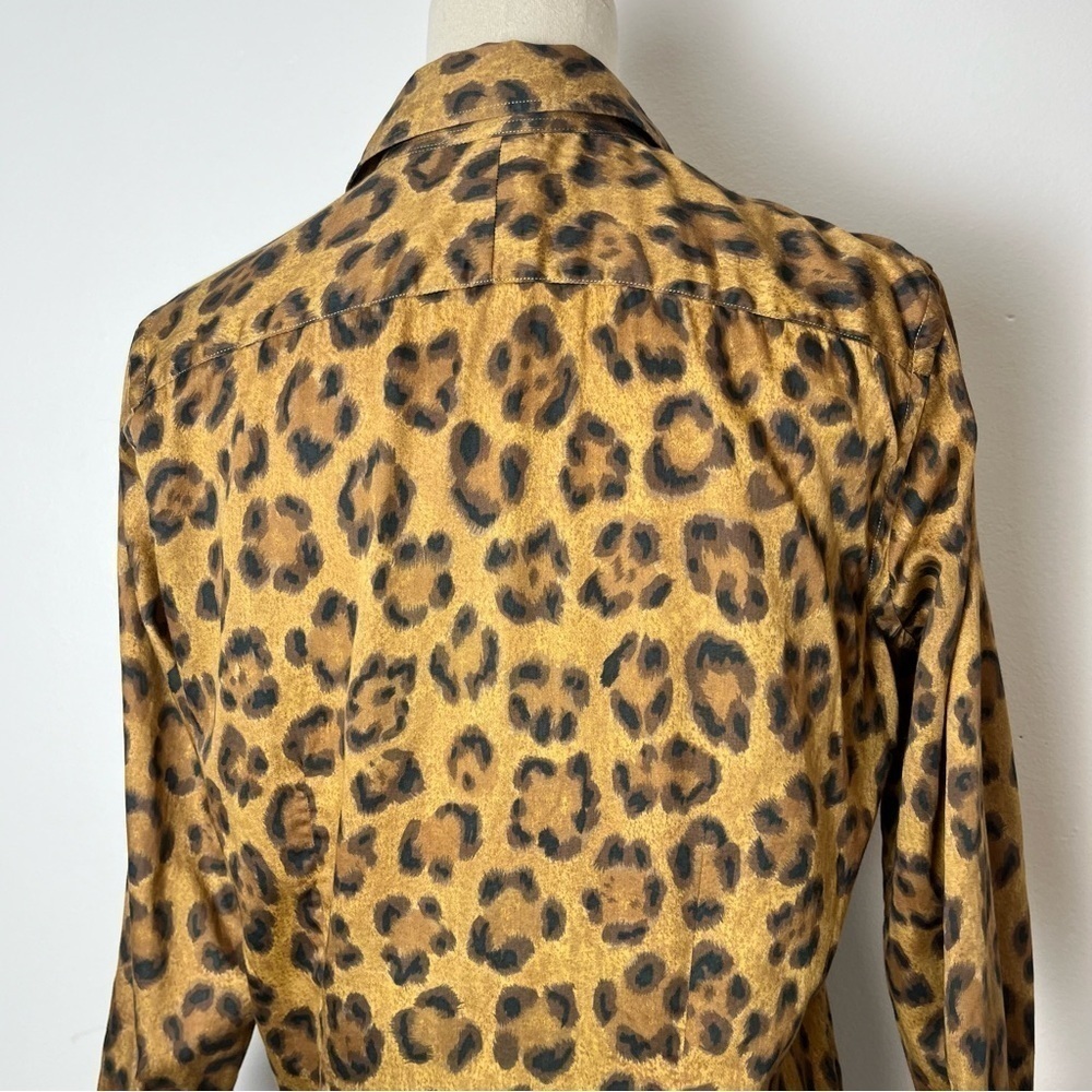 Lauren Ralph Lauren Cotton Animal Print Button Down Urban traveller Blouse - Picture 7 of 10
